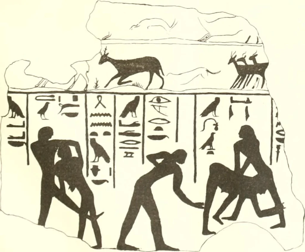 An illustration from El Bersheh, 1893, leaf 103