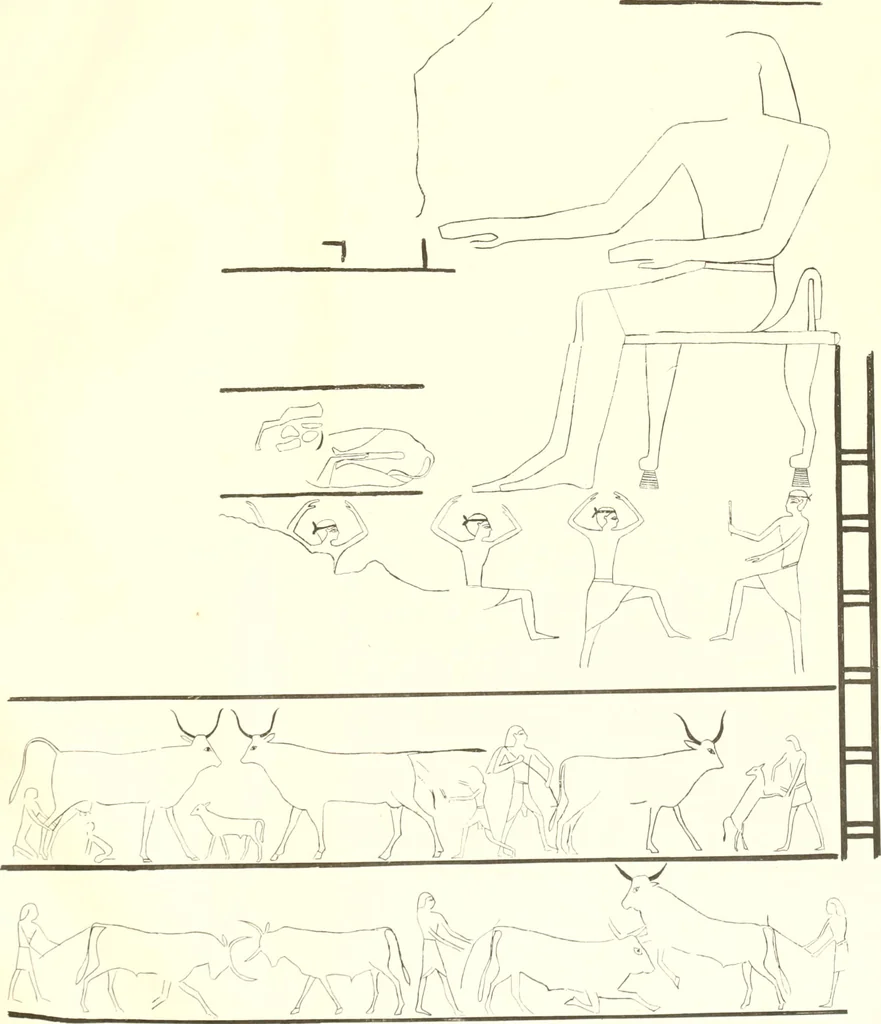 An illustration from El Bersheh, 1893, leaf 109
