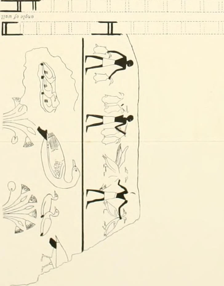 An illustration from El Bersheh, 1893, leaf 112