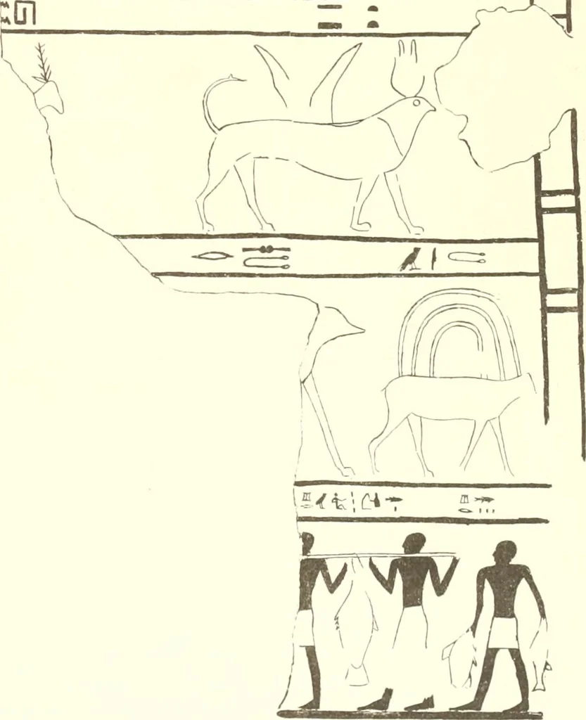 An illustration from El Bersheh, 1893, leaf 113