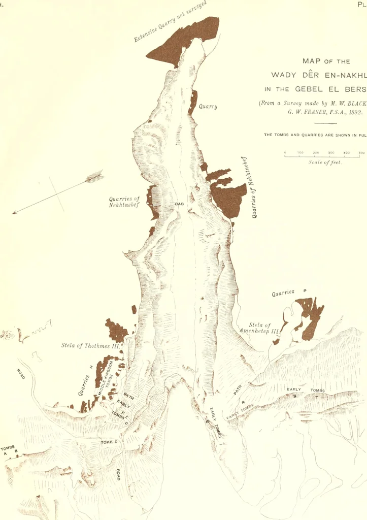 An illustration from El Bersheh, 1893, leaf 85