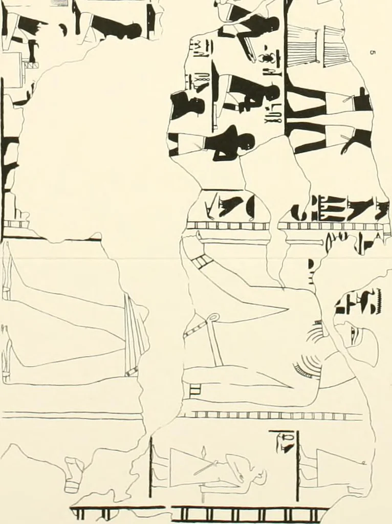 An illustration from El Bersheh, 1893, leaf 98