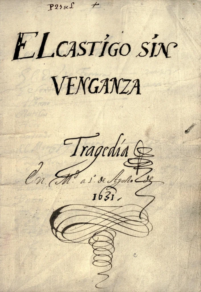 An illustration from El castigo sin venganza : tragedia., 1632, leaf 13