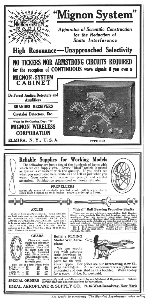 An illustration from Electrical Experimenter 1916-03, 1916, leaf 55