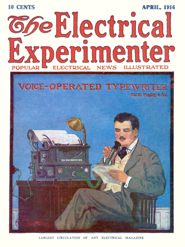 An illustration from Electrical Experimenter 1916-04, 1916, leaf 0