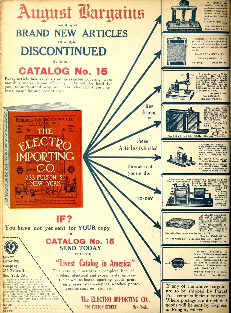 An illustration from The Electrical experimenter, 1913, leaf 200