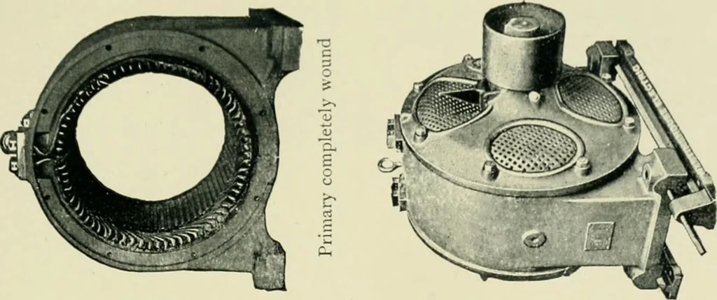 An illustration from Electrical installations of electric light, power, traction and industrial electrical machinery, 1902, leaf 134