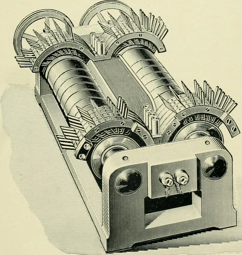 An illustration from Electrical installations of electric light, power, traction and industrial electrical machinery, 1902, leaf 194