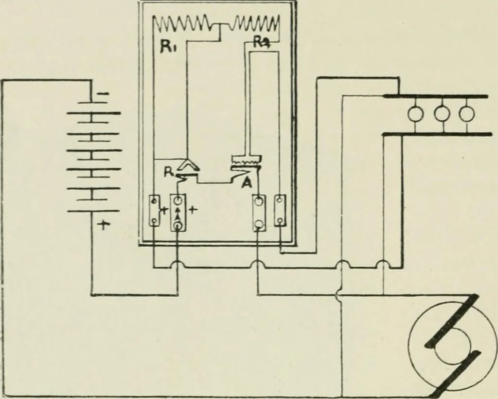 An illustration from Electrical installations of electric light, power, traction and industrial electrical machinery, 1902, leaf 239