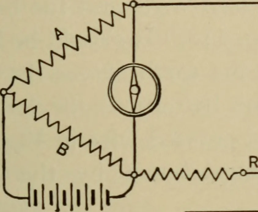 An illustration from Electrical instruments and testing; how to use the voltmeter, ohmmeter, ammeter, potentiometer, galvanometer, the Wheatstone bridge, and standard portable testing sets, 1907, leaf 222