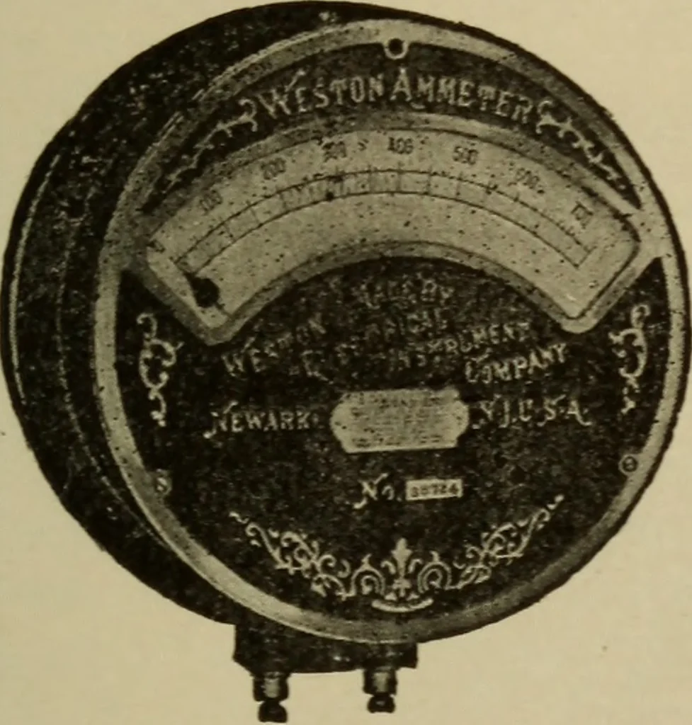 An illustration from Electrical instruments and testing; how to use the voltmeter, ohmmeter, ammeter, potentiometer, galvanometer, the Wheatstone bridge, and standard portable testing sets, 1907, leaf 264