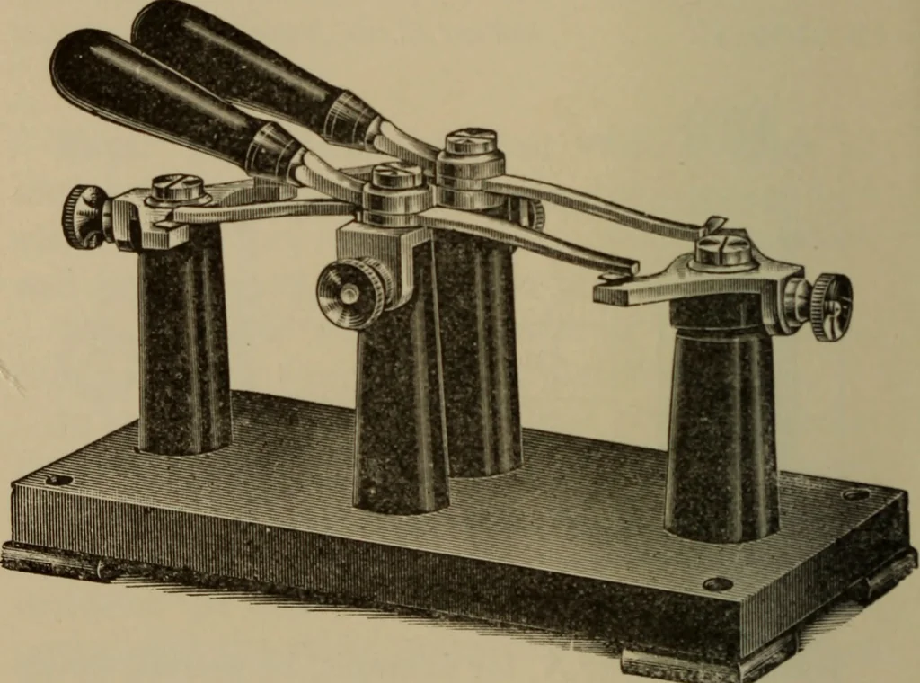 An illustration from Electrical instruments and testing; how to use the voltmeter, ohmmeter, ammeter, potentiometer, galvanometer, the Wheatstone bridge, and standard portable testing sets, 1907, leaf 57