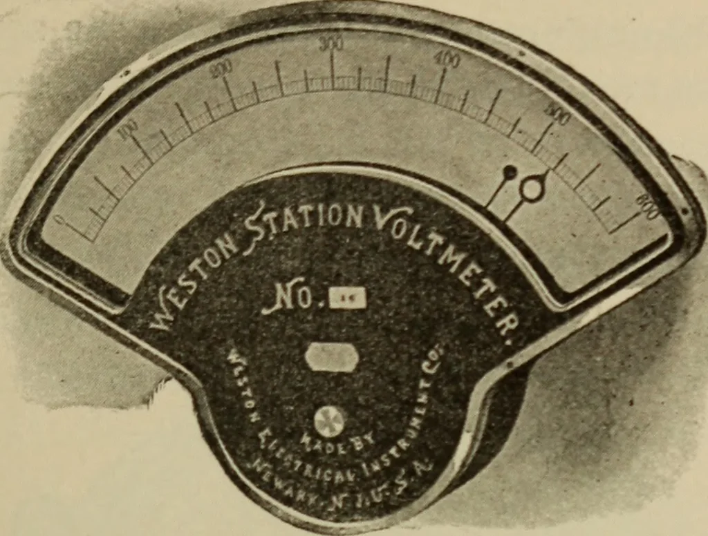 An illustration from Electrical instruments and testing; how to use the voltmeter, ohmmeter, ammeter, potentiometer, galvanometer, the Wheatstone bridge, and standard portable testing sets, 1907, leaf 70