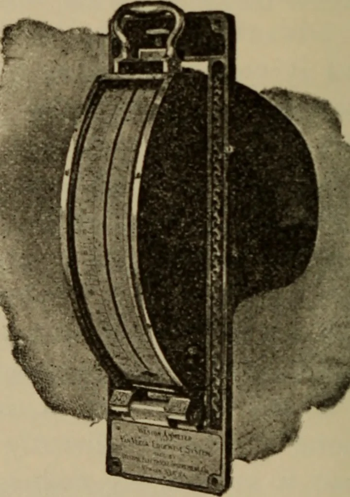 An illustration from Electrical instruments and testing; how to use the voltmeter, ohmmeter, ammeter, potentiometer, galvanometer, the Wheatstone bridge, and standard portable testing sets, 1907, leaf 95
