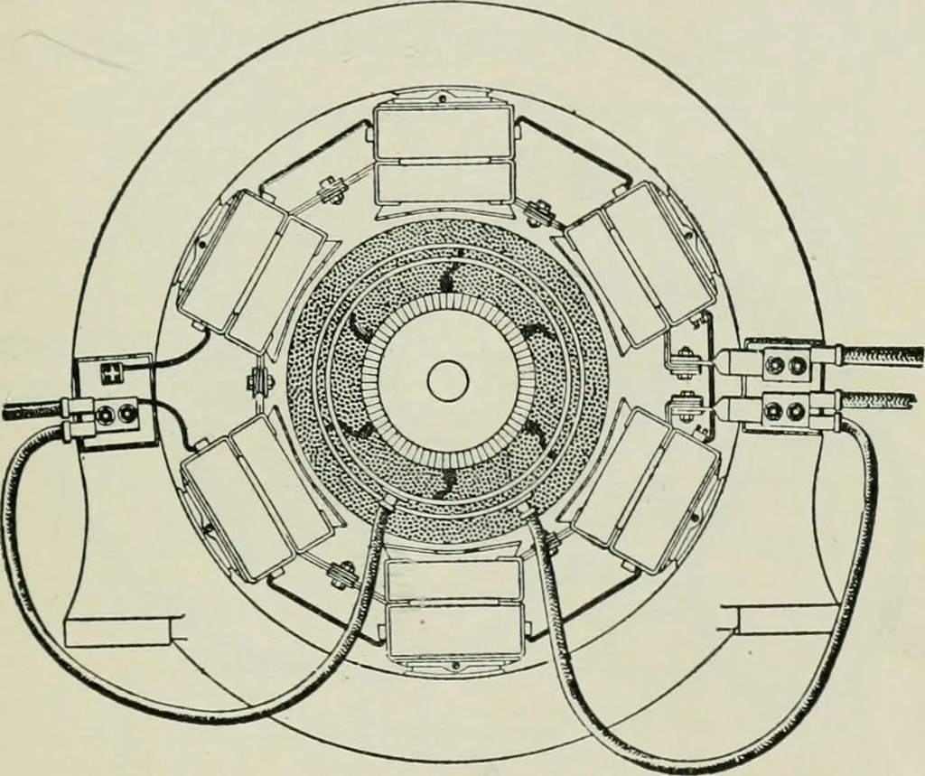 An illustration from Electrical machinery; a practical study course on installation, operation and maintenance, 1921, leaf 218