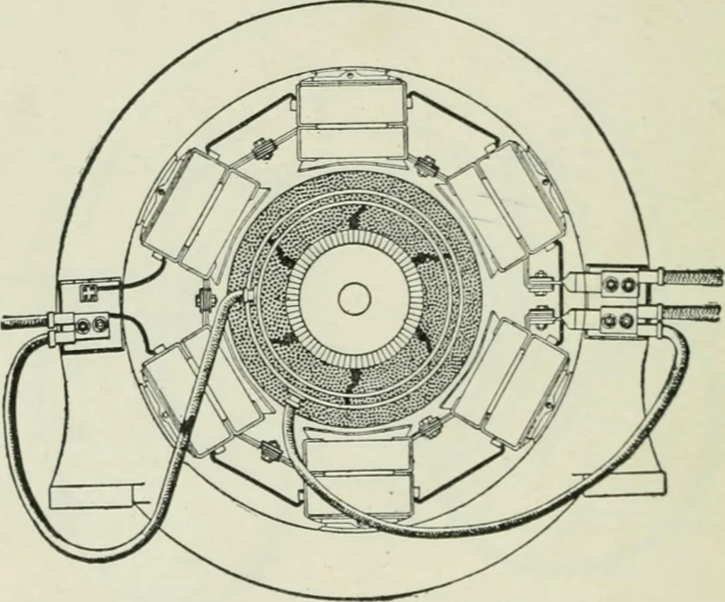 An illustration from Electrical machinery; a practical study course on installation, operation and maintenance, 1921, leaf 219
