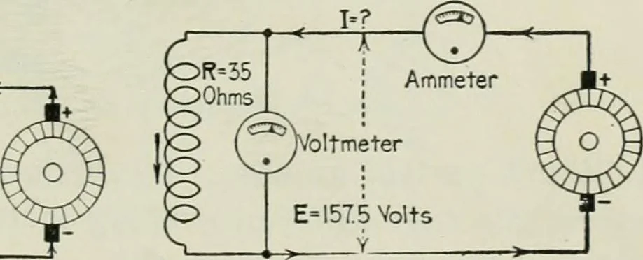 An illustration from Electrical machinery; a practical study course on installation, operation and maintenance, 1921, leaf 72