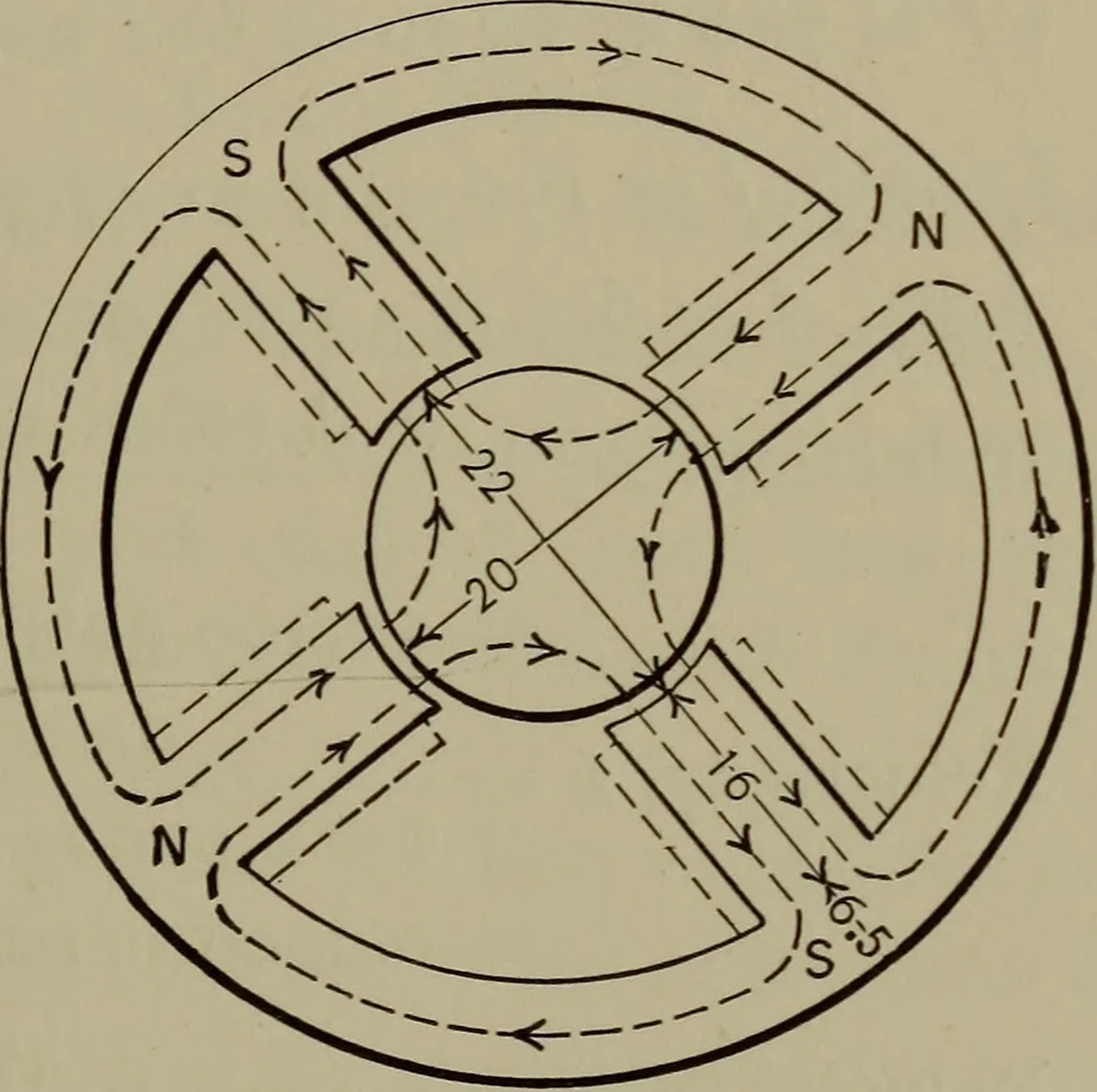 An illustration from Electrical and magnetic calculations, 1913, leaf 202