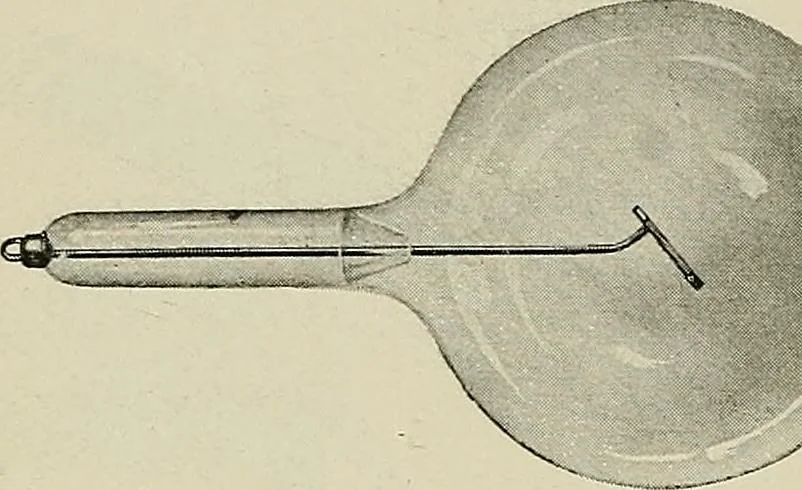 An illustration from Electrical novelties : the ultra vacuum electrodes, X-ray tubes and stands, the multiple spark interrupter, spark lamp to produce violet rays, spark regulator for coil, electric heaters, X-ray plates, 1903, leaf 12