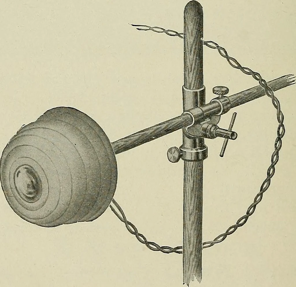 An illustration from Electrical novelties : the ultra vacuum electrodes, X-ray tubes and stands, the multiple spark interrupter, spark lamp to produce violet rays, spark regulator for coil, electric heaters, X-ray plates, 1903, leaf 18