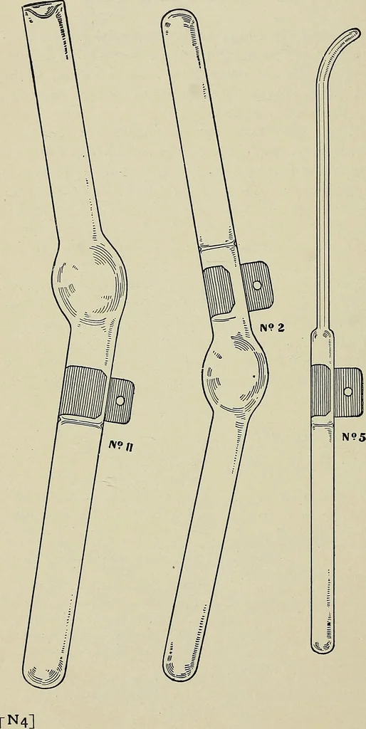 An illustration from Electrical novelties : the ultra vacuum electrodes, X-ray tubes and stands, the multiple spark interrupter, spark lamp to produce violet rays, spark regulator for coil, electric heaters, X-ray plates, 1903, leaf 8