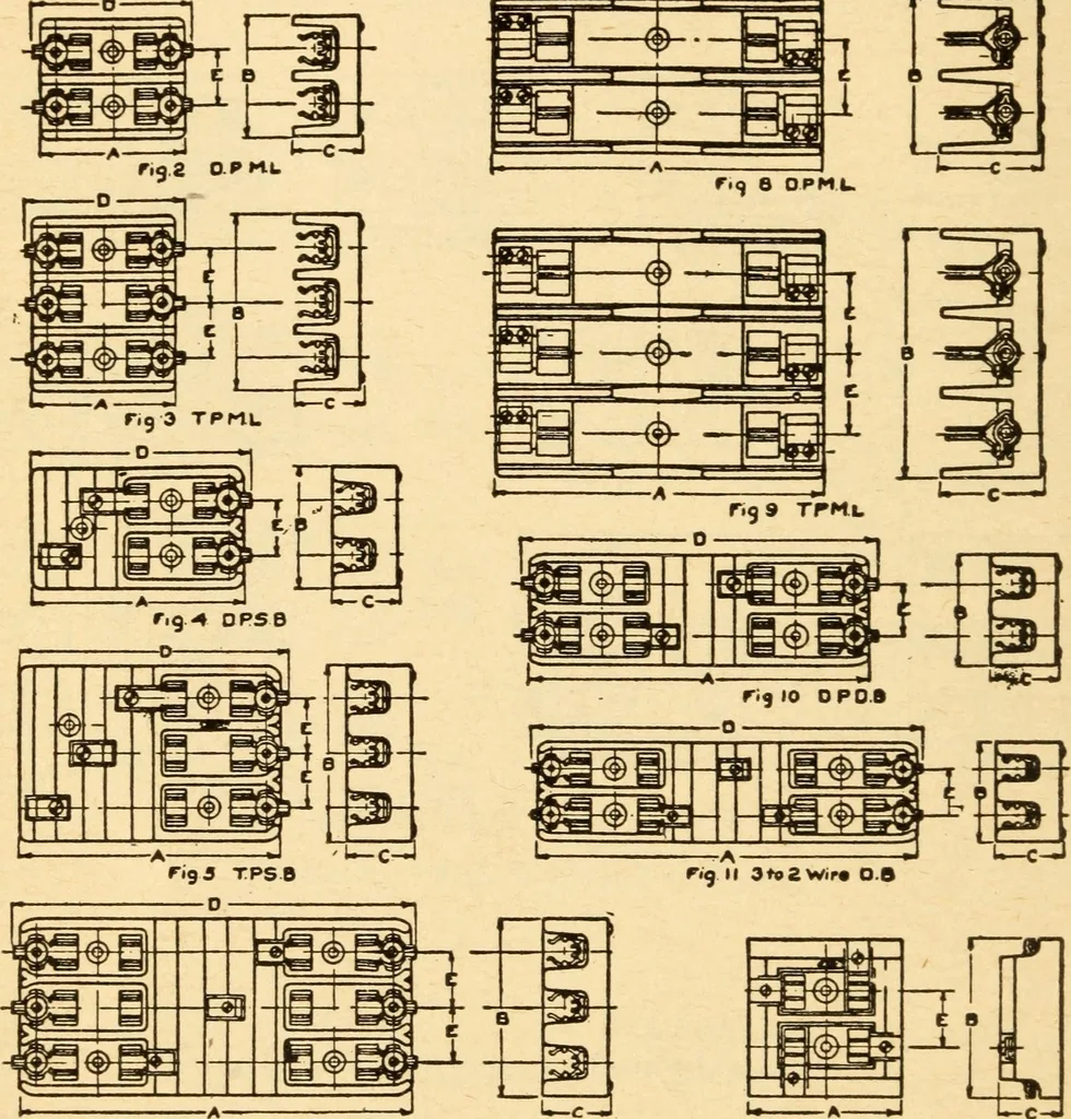 An illustration from Electrical tables and engineering data; a book of useful tables and practical hints for electricians, foremen, salesmen, solicitors, estimators, contractors, architects and engineers, 1916, leaf 48