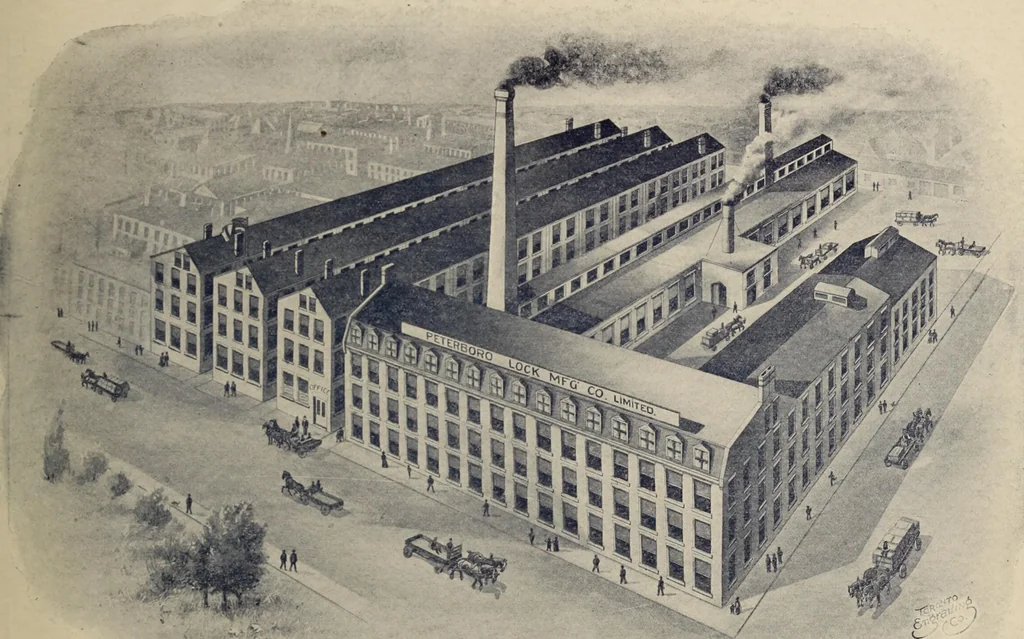 An illustration from The Electric City, Peterborough, Ontario, Canada : views of city and district, with information from official sources ... / compiled by J.A. McElhiney and E.R. Hensley., 1915, leaf 18