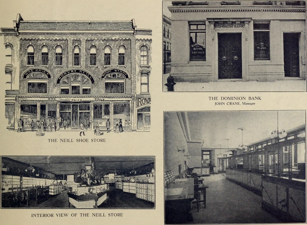 An illustration from The Electric City, Peterborough, Ontario, Canada : views of city and district, with information from official sources ... / compiled by J.A. McElhiney and E.R. Hensley., 1915, leaf 32