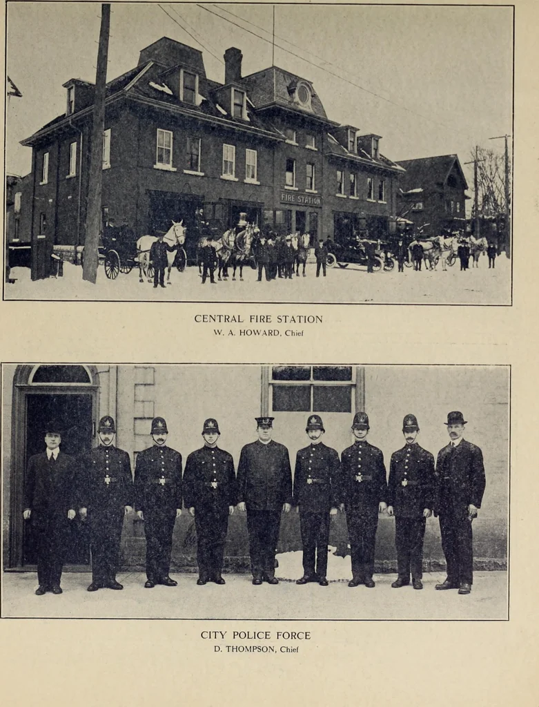 An illustration from The Electric City, Peterborough, Ontario, Canada : views of city and district, with information from official sources ... / compiled by J.A. McElhiney and E.R. Hensley., 1915, leaf 34