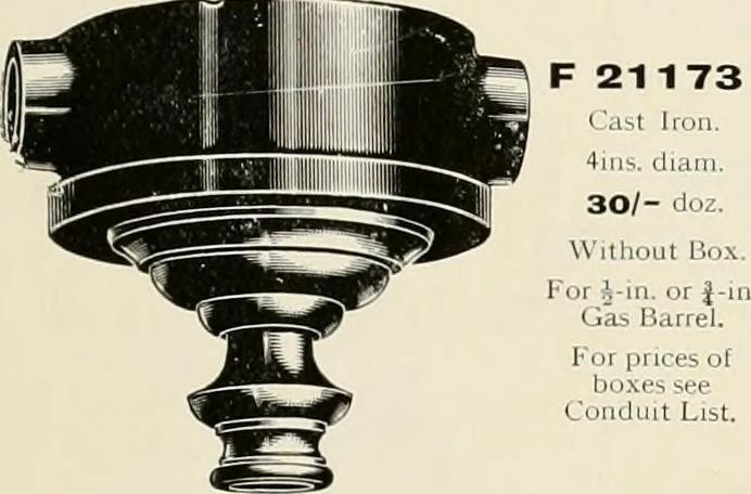 An illustration from Electric fixtures & glassware : F & G section, 13th ed., 1911, leaf 10