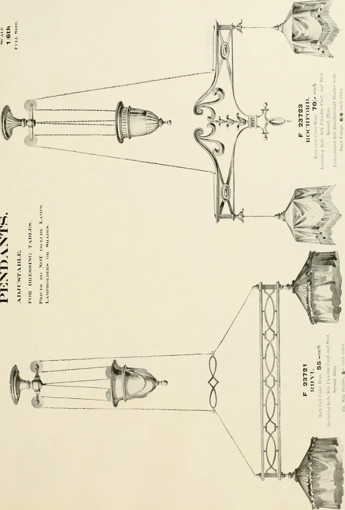 An illustration from Electric fixtures & glassware : F & G section, 13th ed., 1911, leaf 110