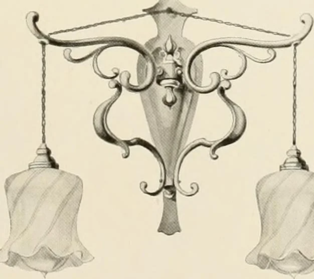 An illustration from Electric fixtures & glassware : F & G section, 13th ed., 1911, leaf 130