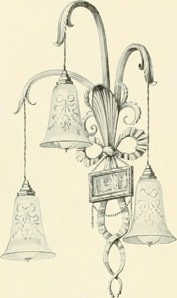 An illustration from Electric fixtures & glassware : F & G section, 13th ed., 1911, leaf 135