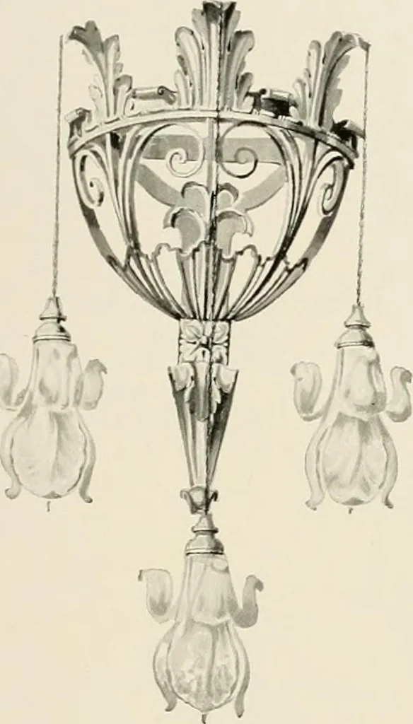 An illustration from Electric fixtures & glassware : F & G section, 13th ed., 1911, leaf 136