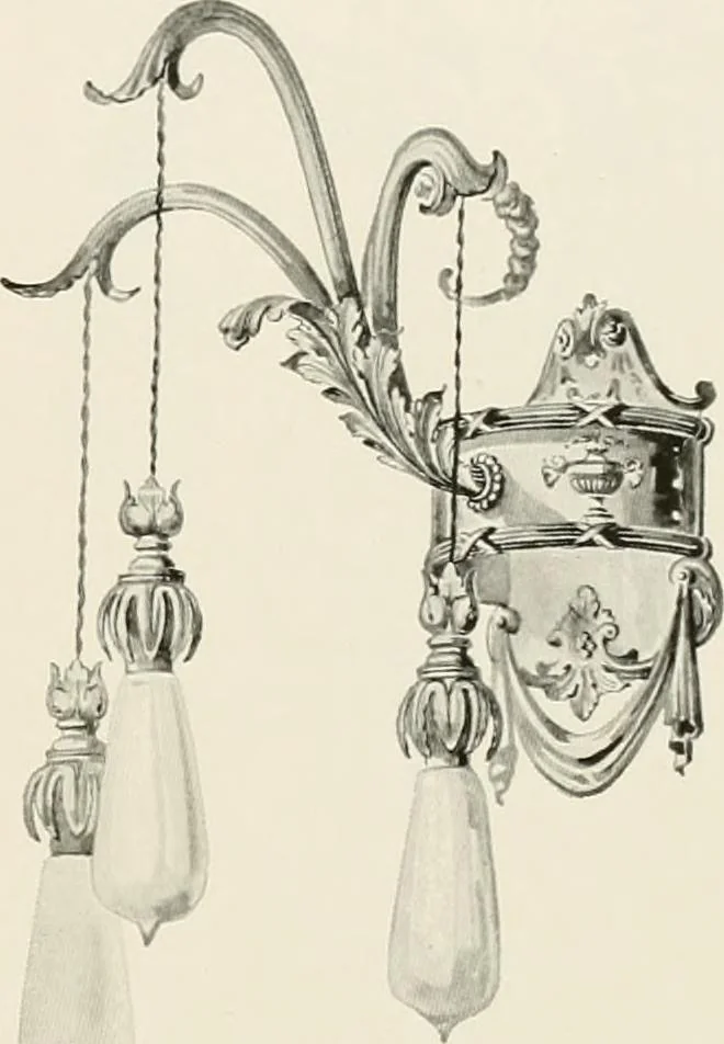 An illustration from Electric fixtures & glassware : F & G section, 13th ed., 1911, leaf 136