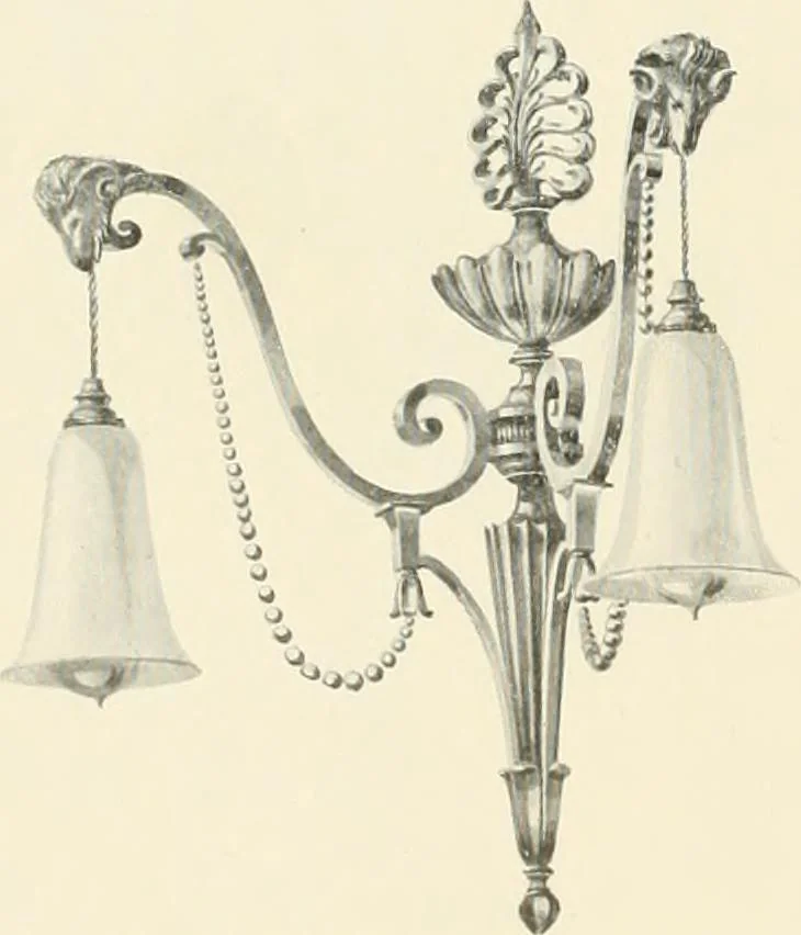 An illustration from Electric fixtures & glassware : F & G section, 13th ed., 1911, leaf 137