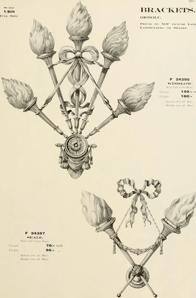 An illustration from Electric fixtures & glassware : F & G section, 13th ed., 1911, leaf 142