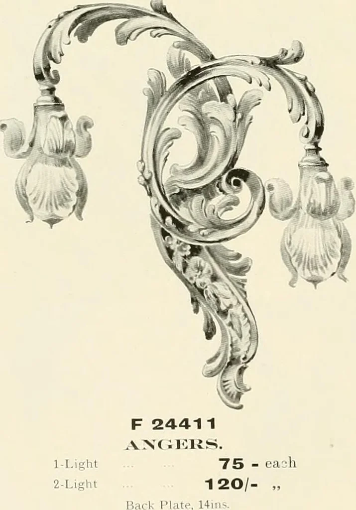An illustration from Electric fixtures & glassware : F & G section, 13th ed., 1911, leaf 143