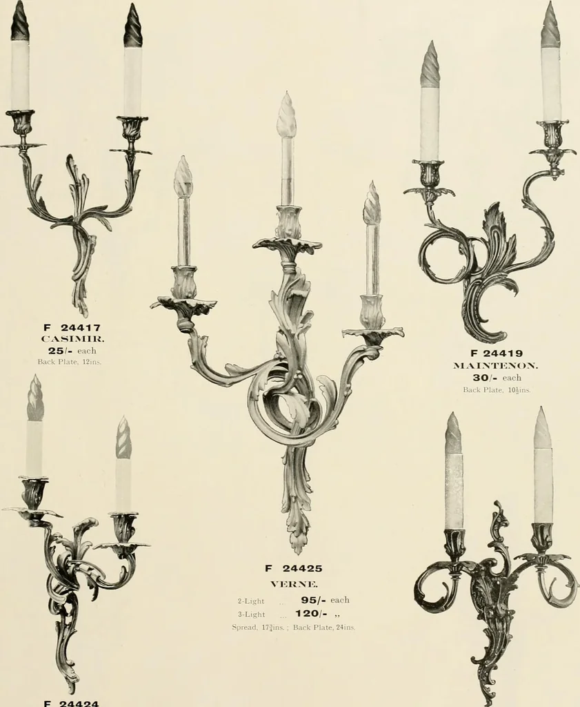 An illustration from Electric fixtures & glassware : F & G section, 13th ed., 1911, leaf 144