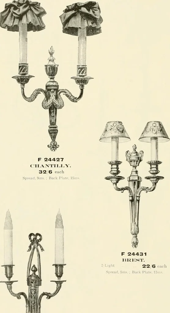 An illustration from Electric fixtures & glassware : F & G section, 13th ed., 1911, leaf 145