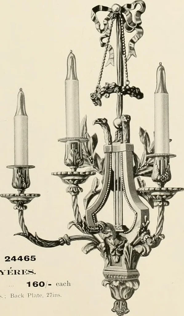 An illustration from Electric fixtures & glassware : F & G section, 13th ed., 1911, leaf 148