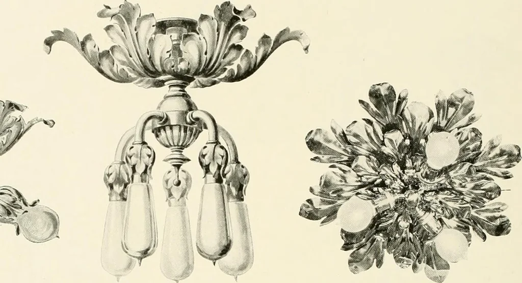 An illustration from Electric fixtures & glassware : F & G section, 13th ed., 1911, leaf 155