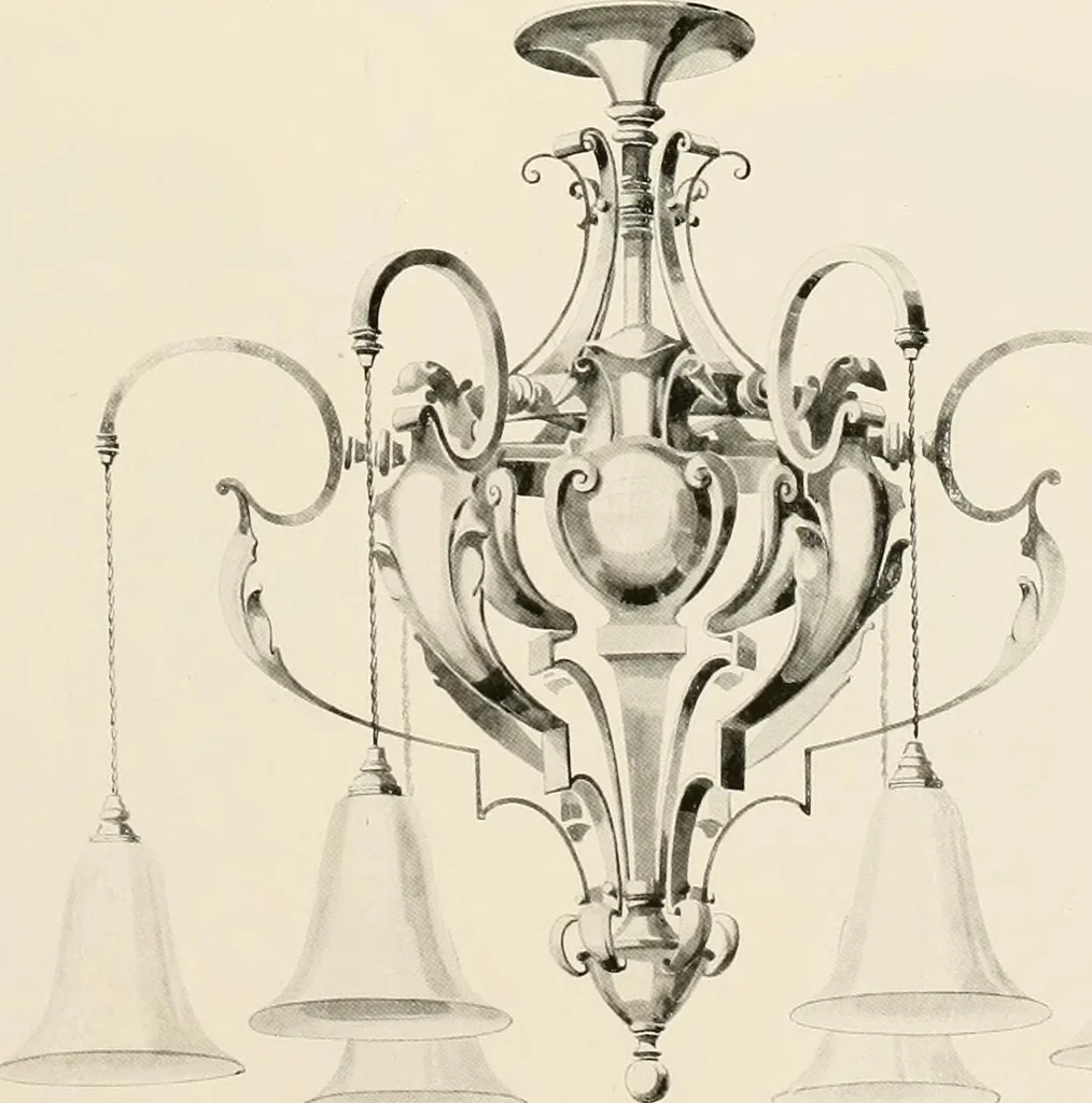 An illustration from Electric fixtures & glassware : F & G section, 13th ed., 1911, leaf 160