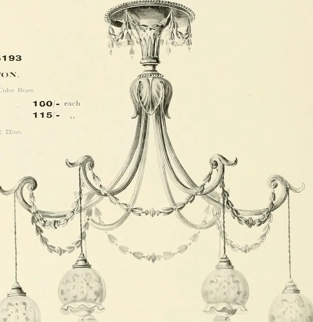 An illustration from Electric fixtures & glassware : F & G section, 13th ed., 1911, leaf 163