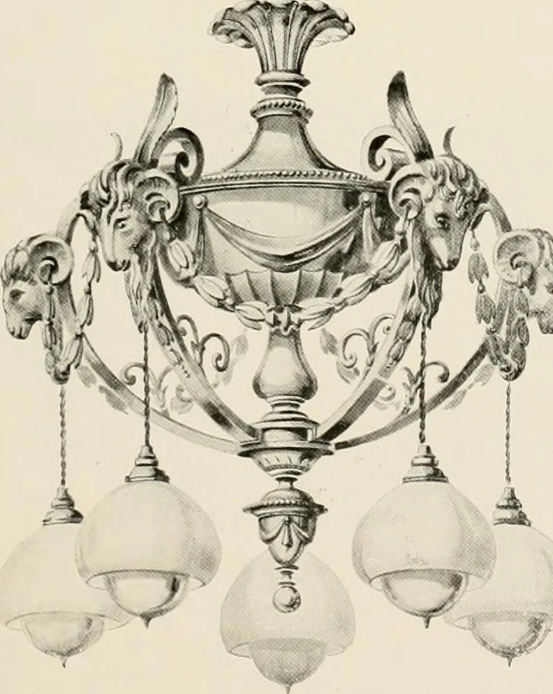 An illustration from Electric fixtures & glassware : F & G section, 13th ed., 1911, leaf 164