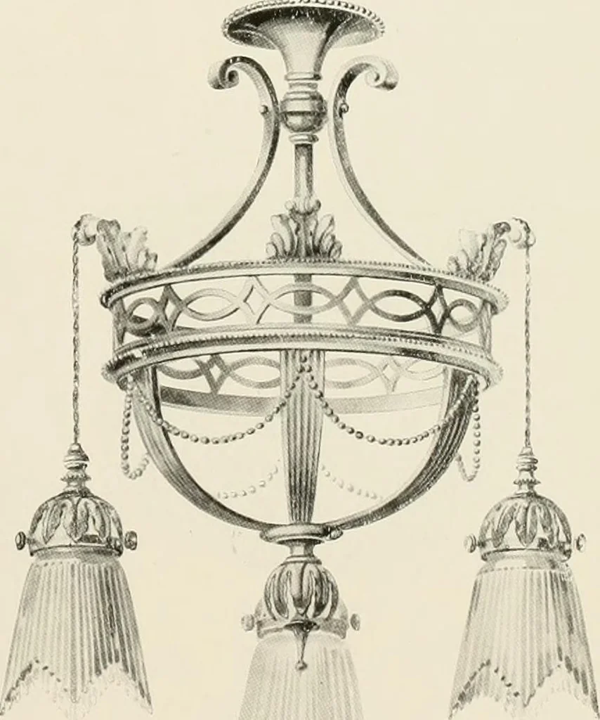 An illustration from Electric fixtures & glassware : F & G section, 13th ed., 1911, leaf 164
