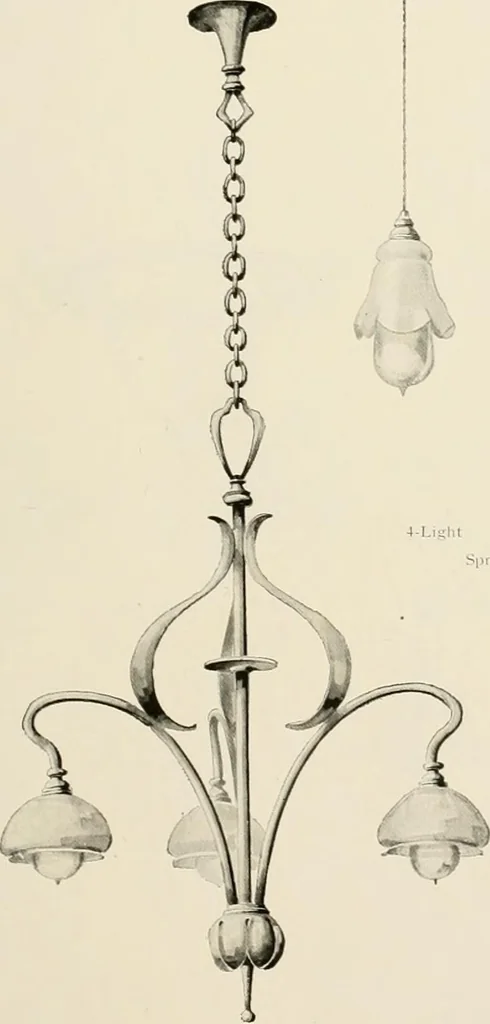 An illustration from Electric fixtures & glassware : F & G section, 13th ed., 1911, leaf 184