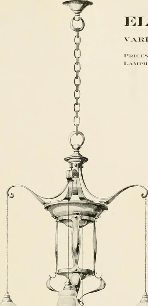 An illustration from Electric fixtures & glassware : F & G section, 13th ed., 1911, leaf 184