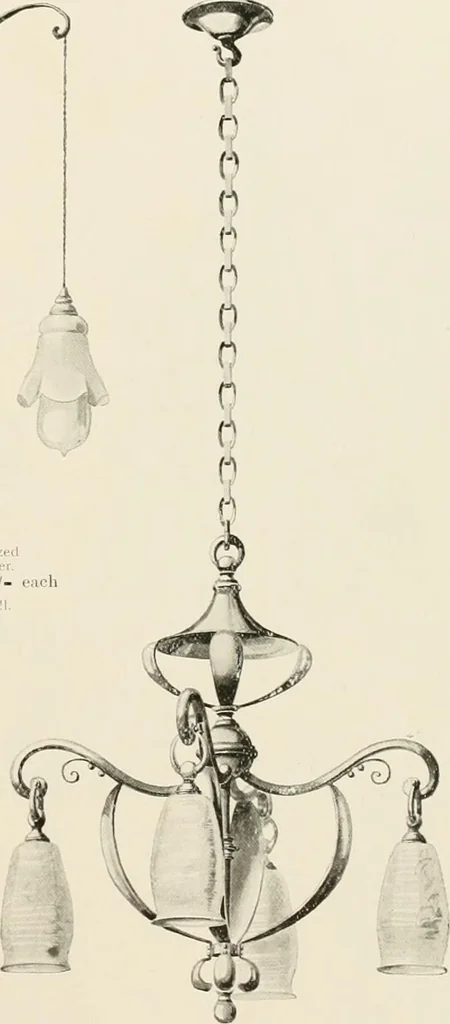 An illustration from Electric fixtures & glassware : F & G section, 13th ed., 1911, leaf 184