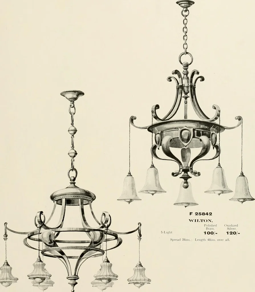 An illustration from Electric fixtures & glassware : F & G section, 13th ed., 1911, leaf 204